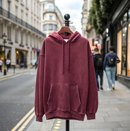 ACID WASHED HOODIE PLAIN
