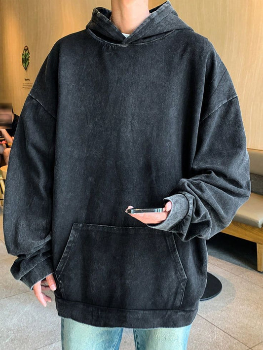 ACID WASHED HOODIE PLAIN